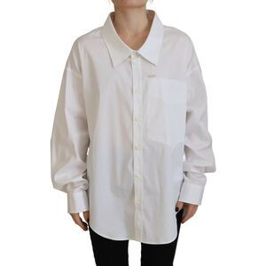 Dsquared² White Cotton Button Down Collared Dress Shirt Women's Top (Pre-Owned)